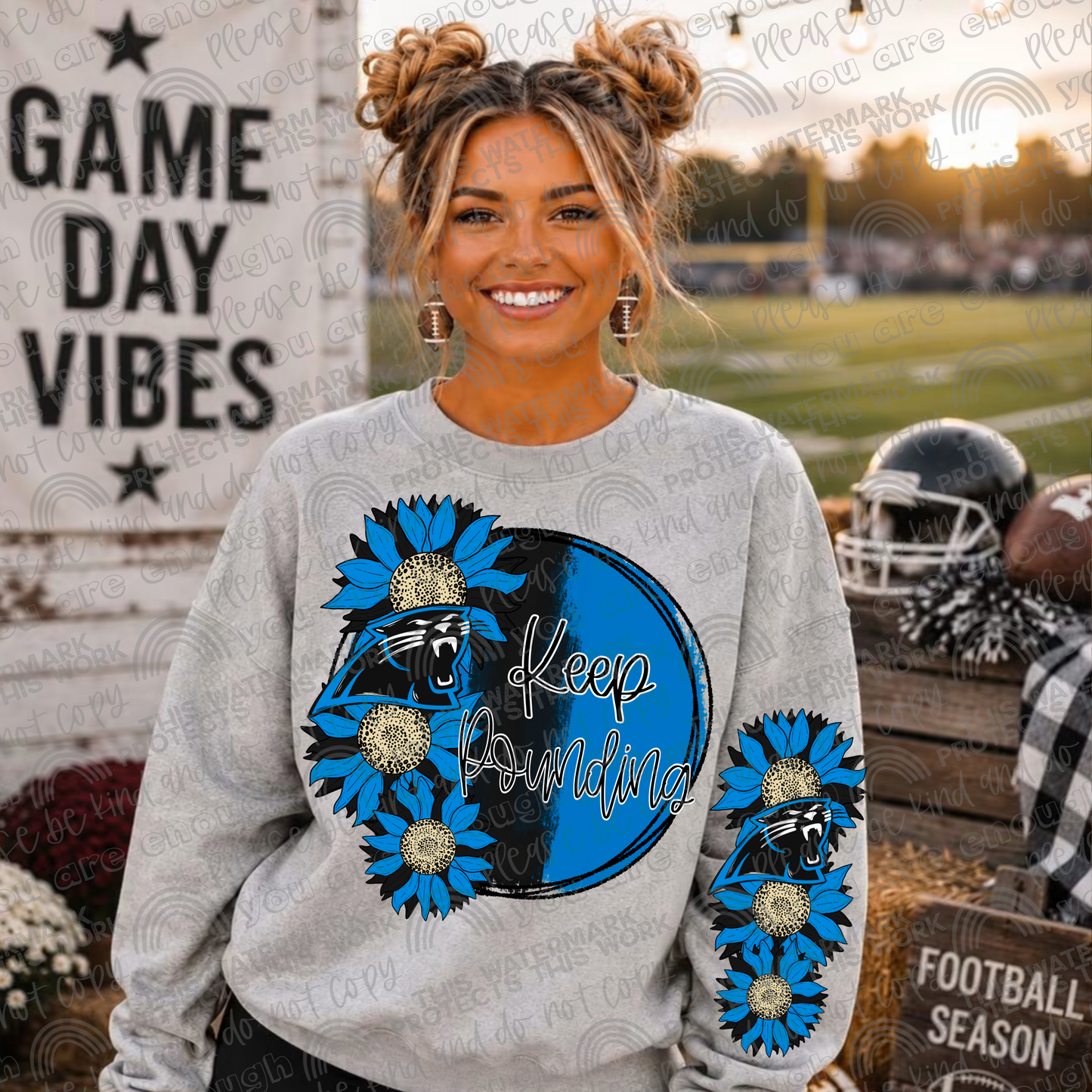 Sunflowers Pro Football Teams Bundle with Sleeves- 64 PNG Files