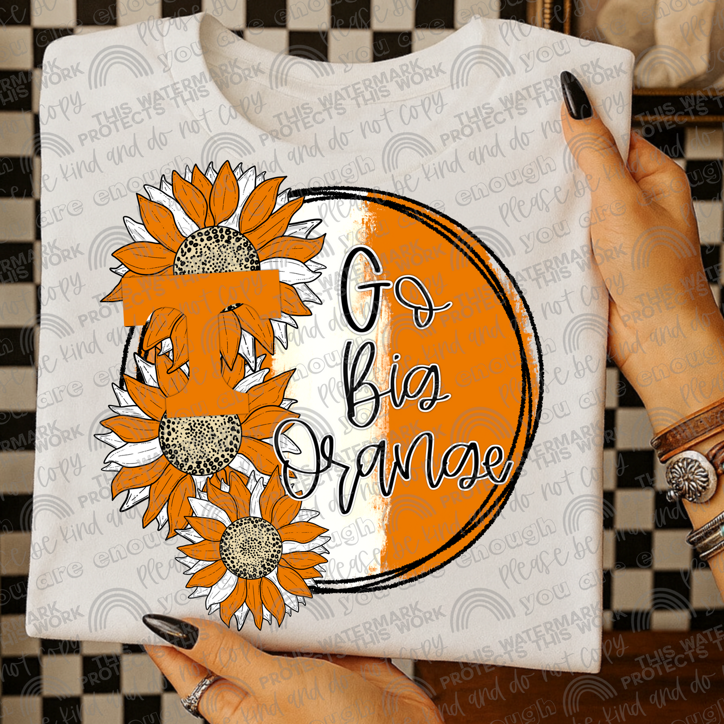 Vols & Go Big Orange Sunflowers with Sleeve (Logo and Mascot Versions)- 6 PNG Files