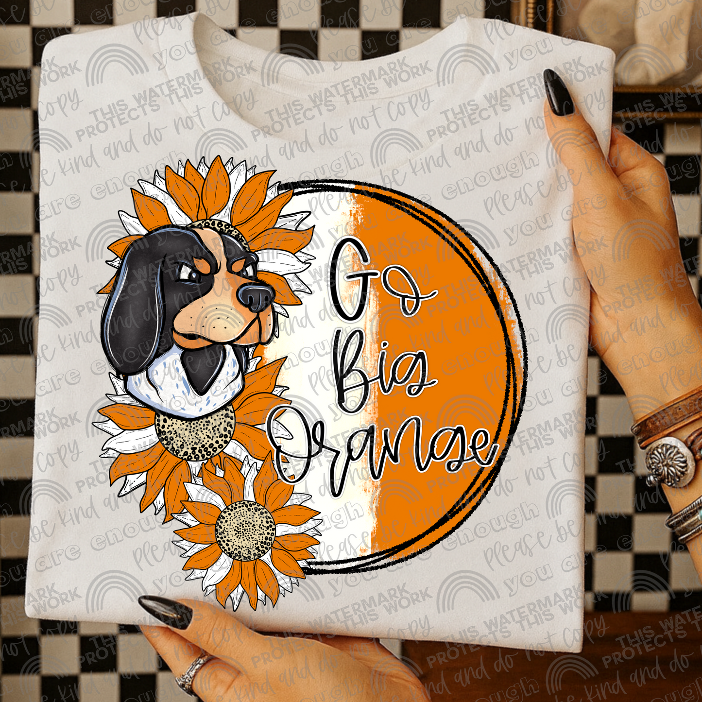Vols & Go Big Orange Sunflowers with Sleeve (Logo and Mascot Versions)- 6 PNG Files