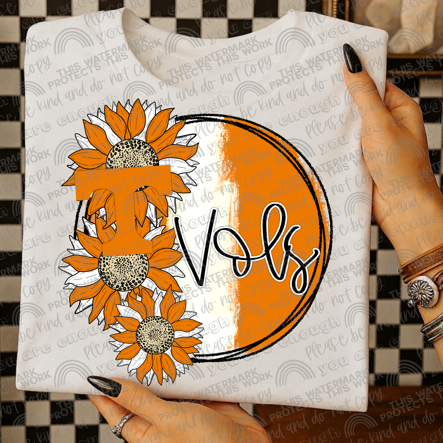 Vols & Go Big Orange Sunflowers with Sleeve (Logo and Mascot Versions)- 6 PNG Files