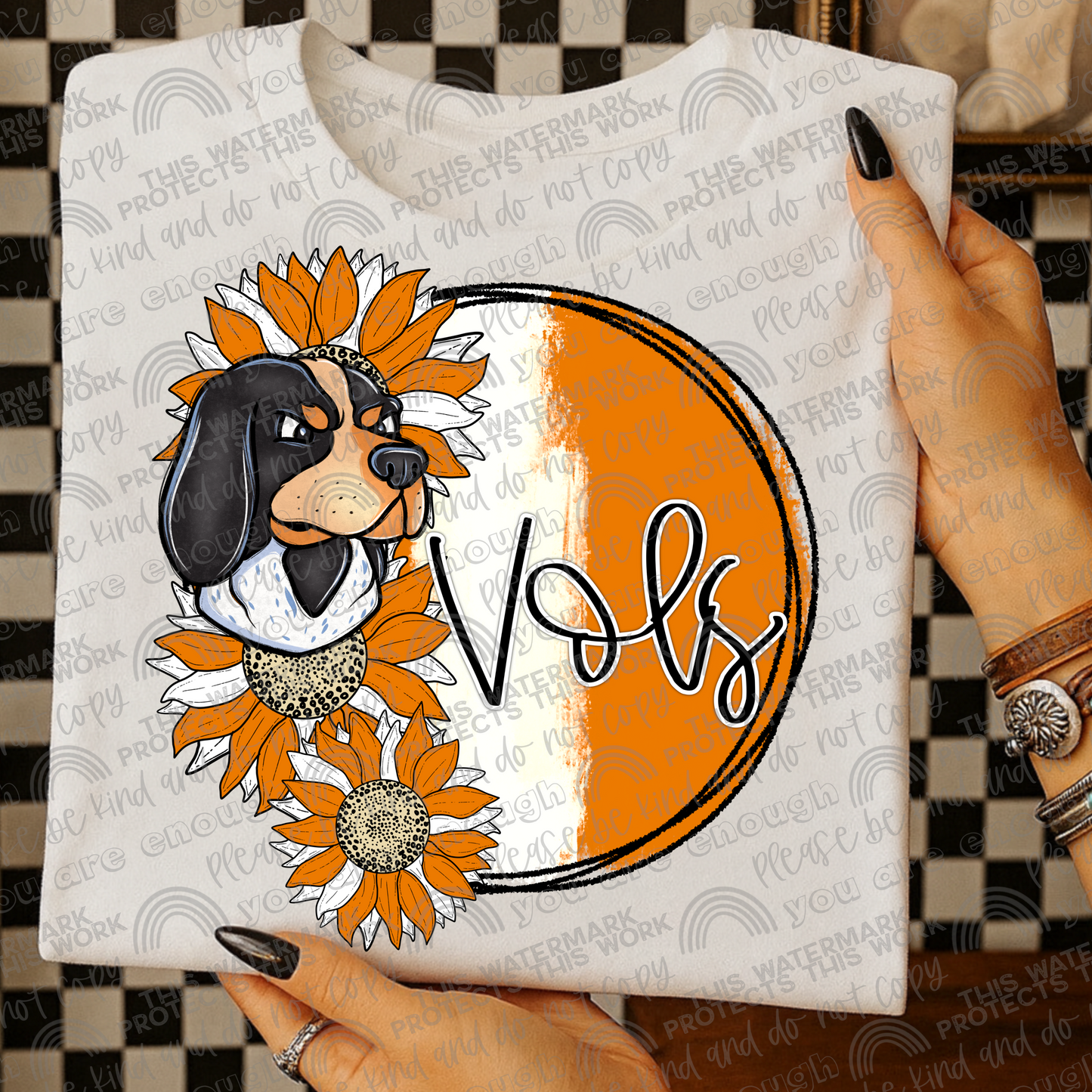 Vols & Go Big Orange Sunflowers with Sleeve (Logo and Mascot Versions)- 6 PNG Files