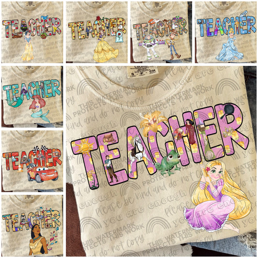 Teacher Characters Bundle- 8 PNG Files