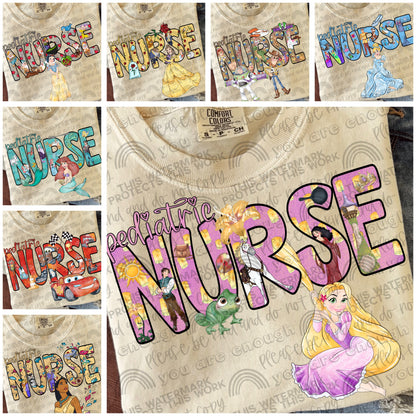 Pediatric Nurse Characters Bundle- 8 PNG Files