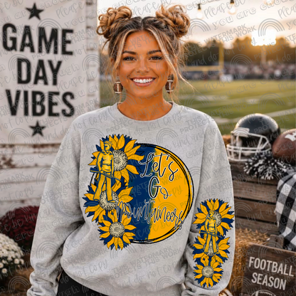 WV Mountaineers Sunflowers with Sleeve (Logo and Mascot Versions)- 4 PNG Files