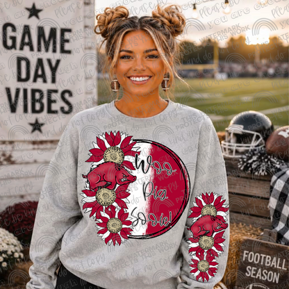 Razorbacks Sunflowers with Sleeve- 2 PNG Files