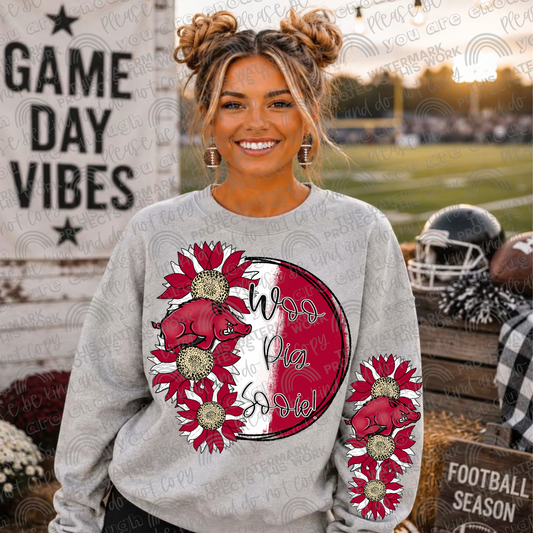 Razorbacks Sunflowers with Sleeve- 2 PNG Files