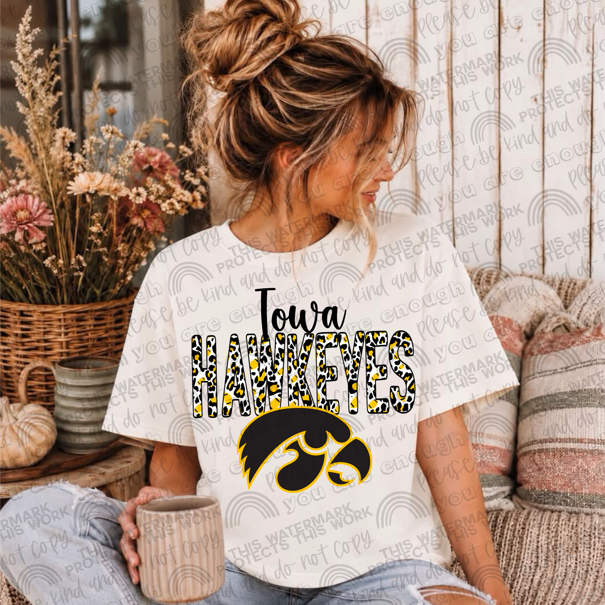Iowa Hawkeyes Leopard PNG File