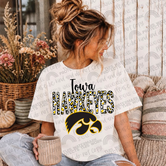 Iowa Hawkeyes Leopard PNG File