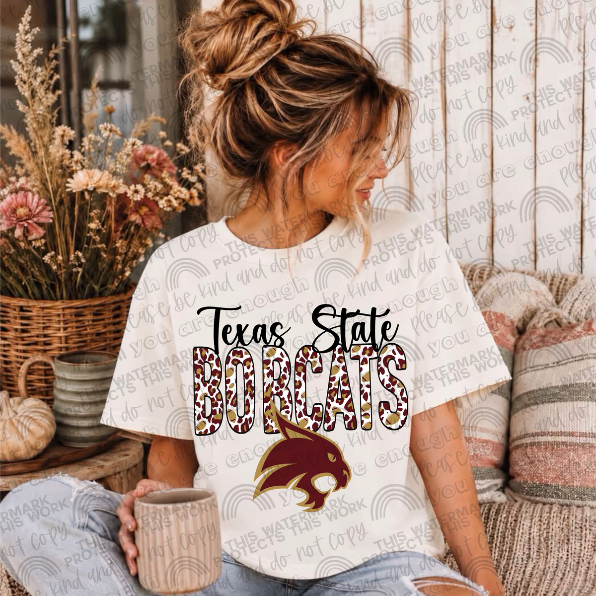 Texas State Bobcats Leopard PNG File