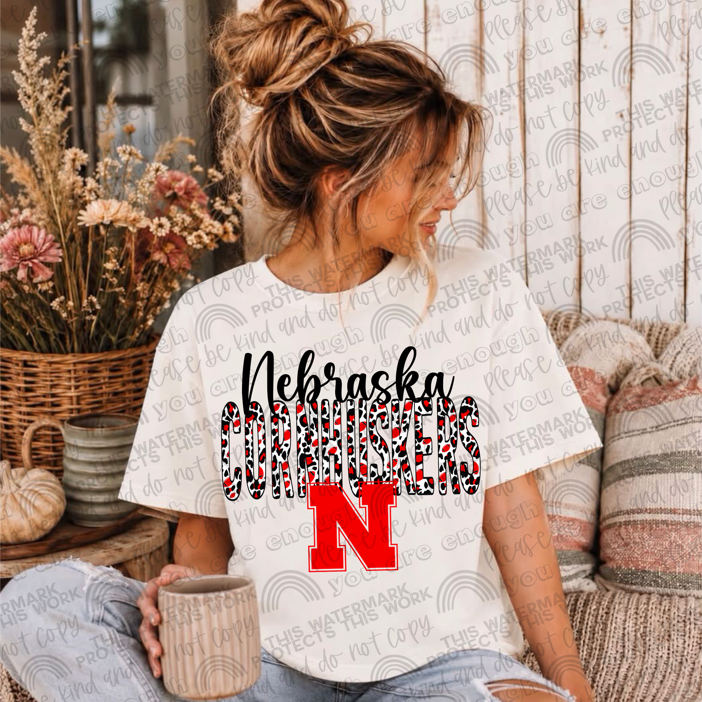 Nebraska Cornhuskers Leopard PNG File