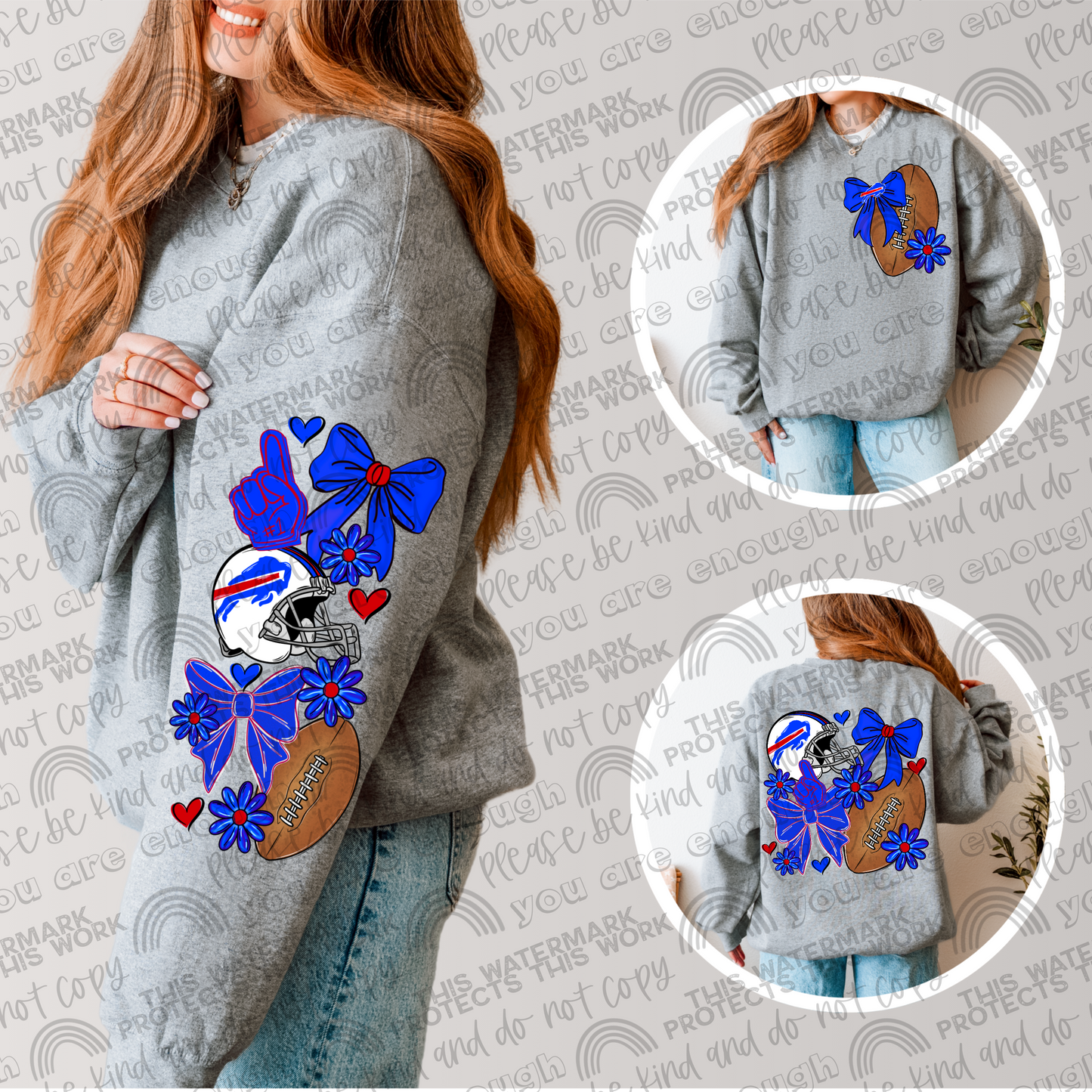 Bills Bows with Pocket and Sleeve- 3 PNG Files