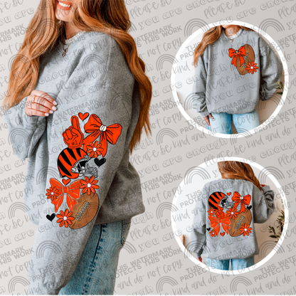 Bengals Bows with Pocket and Sleeve- 3 PNG Files