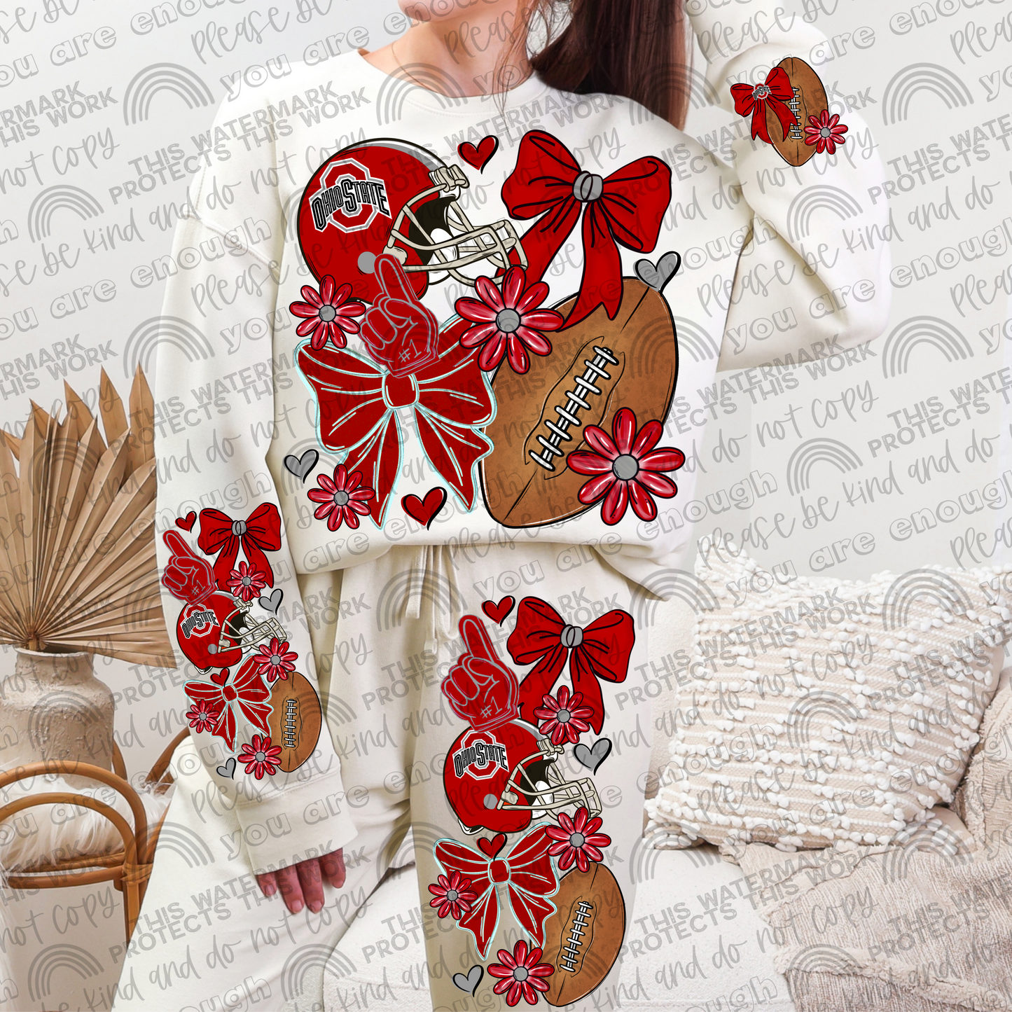 Ohio State Bows with Pocket and Sleeve- 3 PNG Files