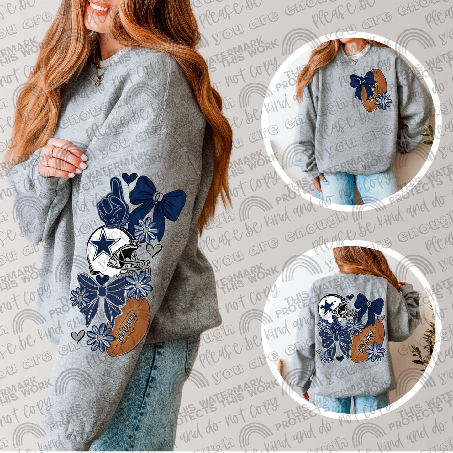 Cowboys Bows with Pocket and Sleeve- 3 PNG Files
