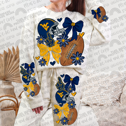 West Virginia Bows with Pocket and Sleeve- 3 PNG Files