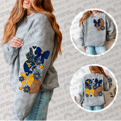 West Virginia Bows with Pocket and Sleeve- 3 PNG Files