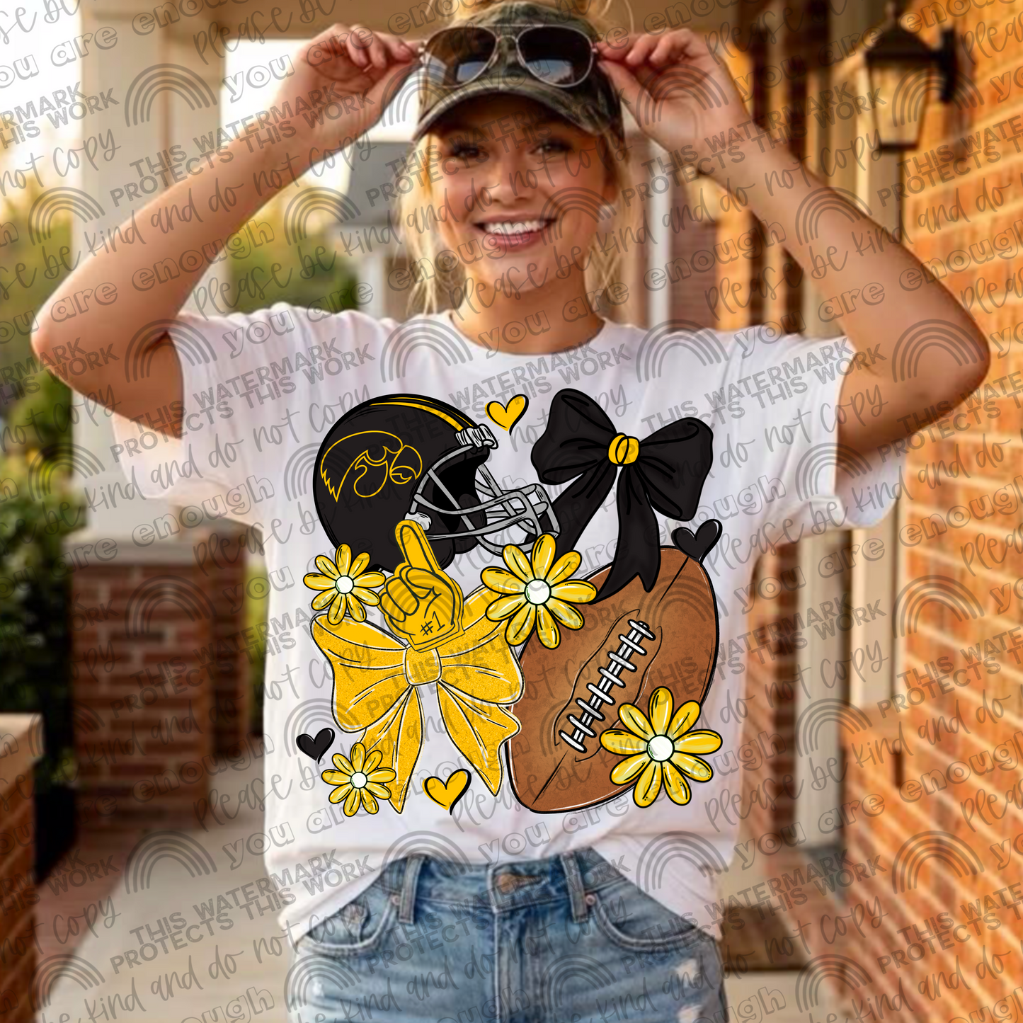 Iowa Hawkeyes Bows with Pocket and Sleeve- 3 PNG Files