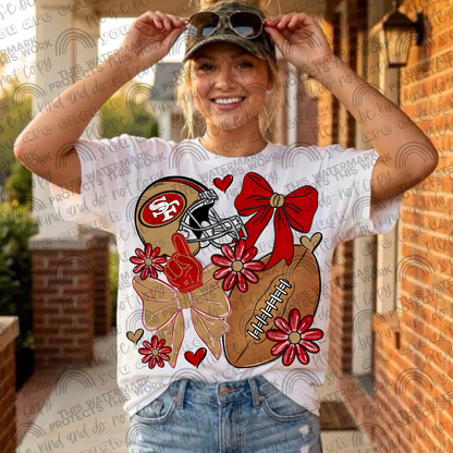 Pro and College Football Bows Bundle with Matching Sleeves and Pockets- 60 Teams- 180 PNG Files