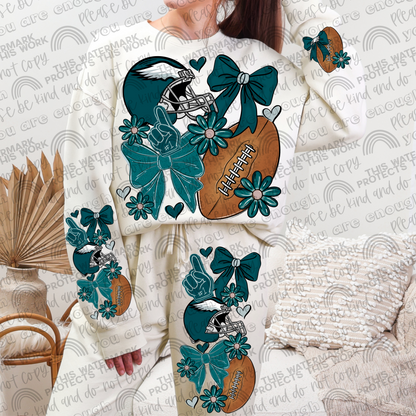 Pro and College Football Bows Bundle with Matching Sleeves and Pockets- 60 Teams- 180 PNG Files