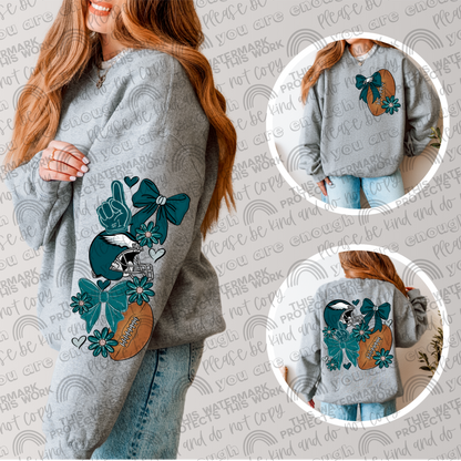 Pro and College Football Bows Bundle with Matching Sleeves and Pockets- 60 Teams- 180 PNG Files