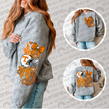 Pro and College Football Bows Bundle with Matching Sleeves and Pockets- 60 Teams- 180 PNG Files