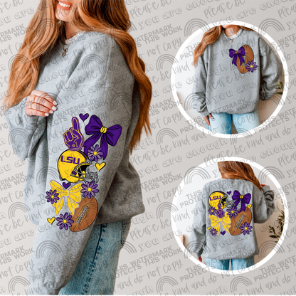 Pro and College Football Bows Bundle with Matching Sleeves and Pockets- 60 Teams- 180 PNG Files