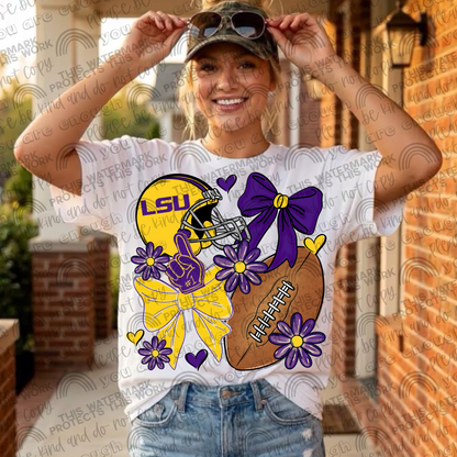 Pro and College Football Bows Bundle with Matching Sleeves and Pockets- 60 Teams- 180 PNG Files