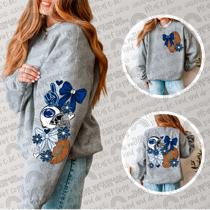 Pro and College Football Bows Bundle with Matching Sleeves and Pockets- 60 Teams- 180 PNG Files