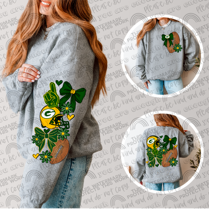 Pro and College Football Bows Bundle with Matching Sleeves and Pockets- 60 Teams- 180 PNG Files