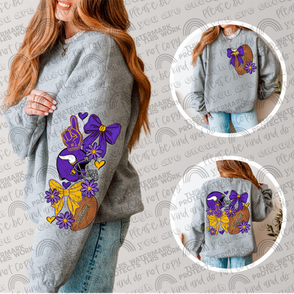 Pro and College Football Bows Bundle with Matching Sleeves and Pockets- 60 Teams- 180 PNG Files