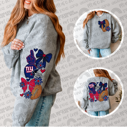 Pro and College Football Bows Bundle with Matching Sleeves and Pockets- 60 Teams- 180 PNG Files