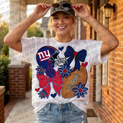 Pro and College Football Bows Bundle with Matching Sleeves and Pockets- 60 Teams- 180 PNG Files