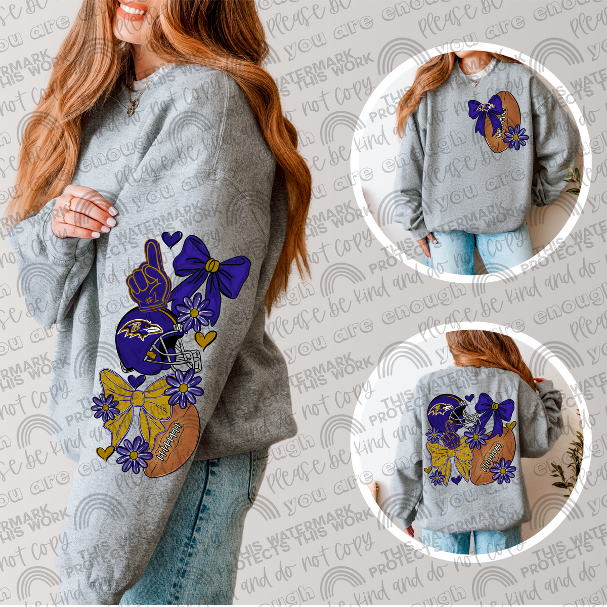 Ravens Bows with Pocket and Sleeve- 3 PNG Files