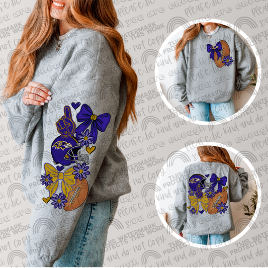 Ravens Bows with Pocket and Sleeve- 3 PNG Files