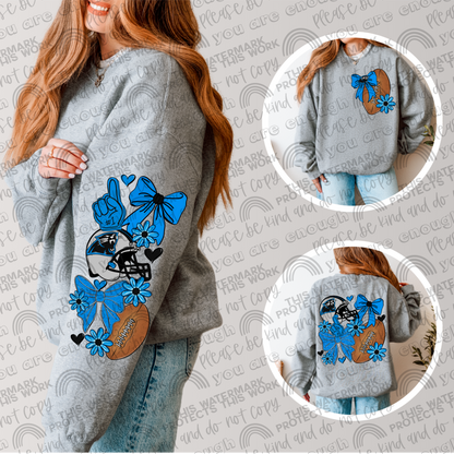 Panthers Bows with Pocket and Sleeve- 3 PNG Files