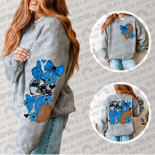 Panthers Bows with Pocket and Sleeve- 3 PNG Files