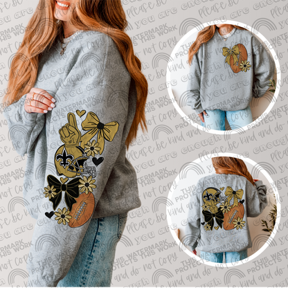 Pro and College Football Bows Bundle with Matching Sleeves and Pockets- 60 Teams- 180 PNG Files