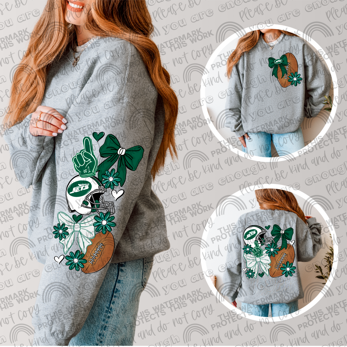 Pro and College Football Bows Bundle with Matching Sleeves and Pockets- 60 Teams- 180 PNG Files