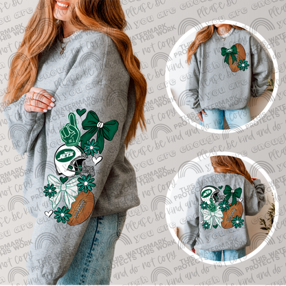 Pro and College Football Bows Bundle with Matching Sleeves and Pockets- 60 Teams- 180 PNG Files