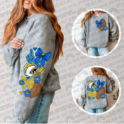 Pro and College Football Bows Bundle with Matching Sleeves and Pockets- 60 Teams- 180 PNG Files