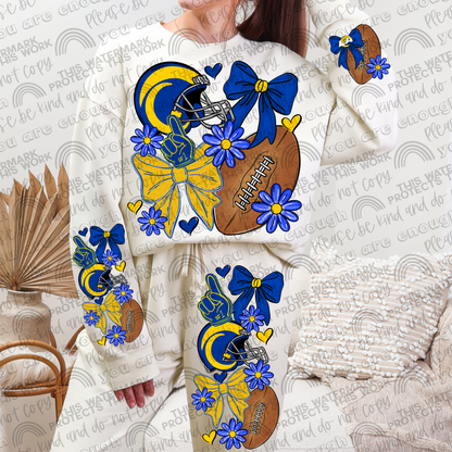 Pro and College Football Bows Bundle with Matching Sleeves and Pockets- 60 Teams- 180 PNG Files