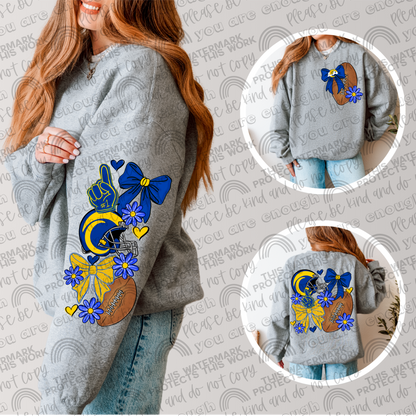Pro and College Football Bows Bundle with Matching Sleeves and Pockets- 60 Teams- 180 PNG Files