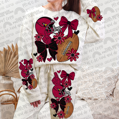 Pro and College Football Bows Bundle with Matching Sleeves and Pockets- 60 Teams- 180 PNG Files