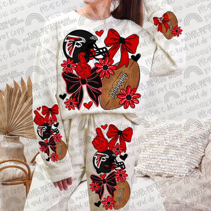 Pro and College Football Bows Bundle with Matching Sleeves and Pockets- 60 Teams- 180 PNG Files